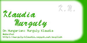 klaudia murguly business card